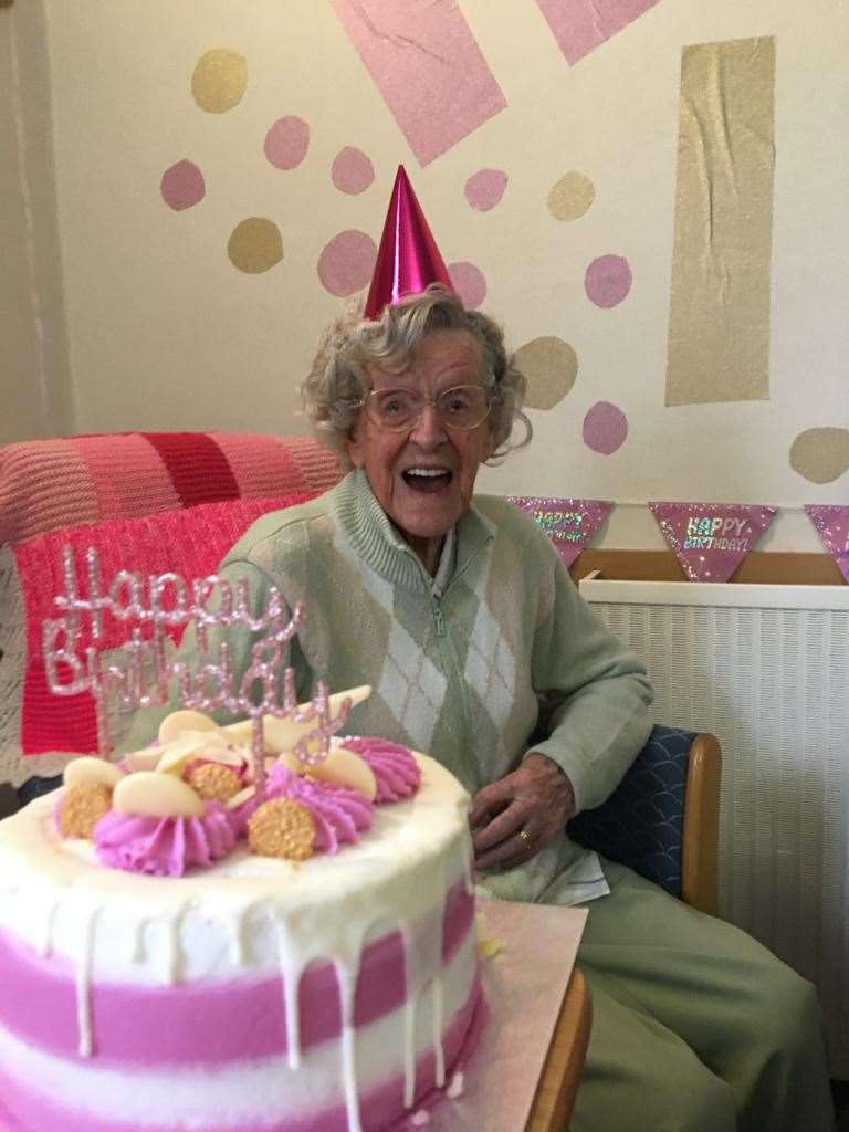 Hetty Cunningham celebrating her milestone birthday.
