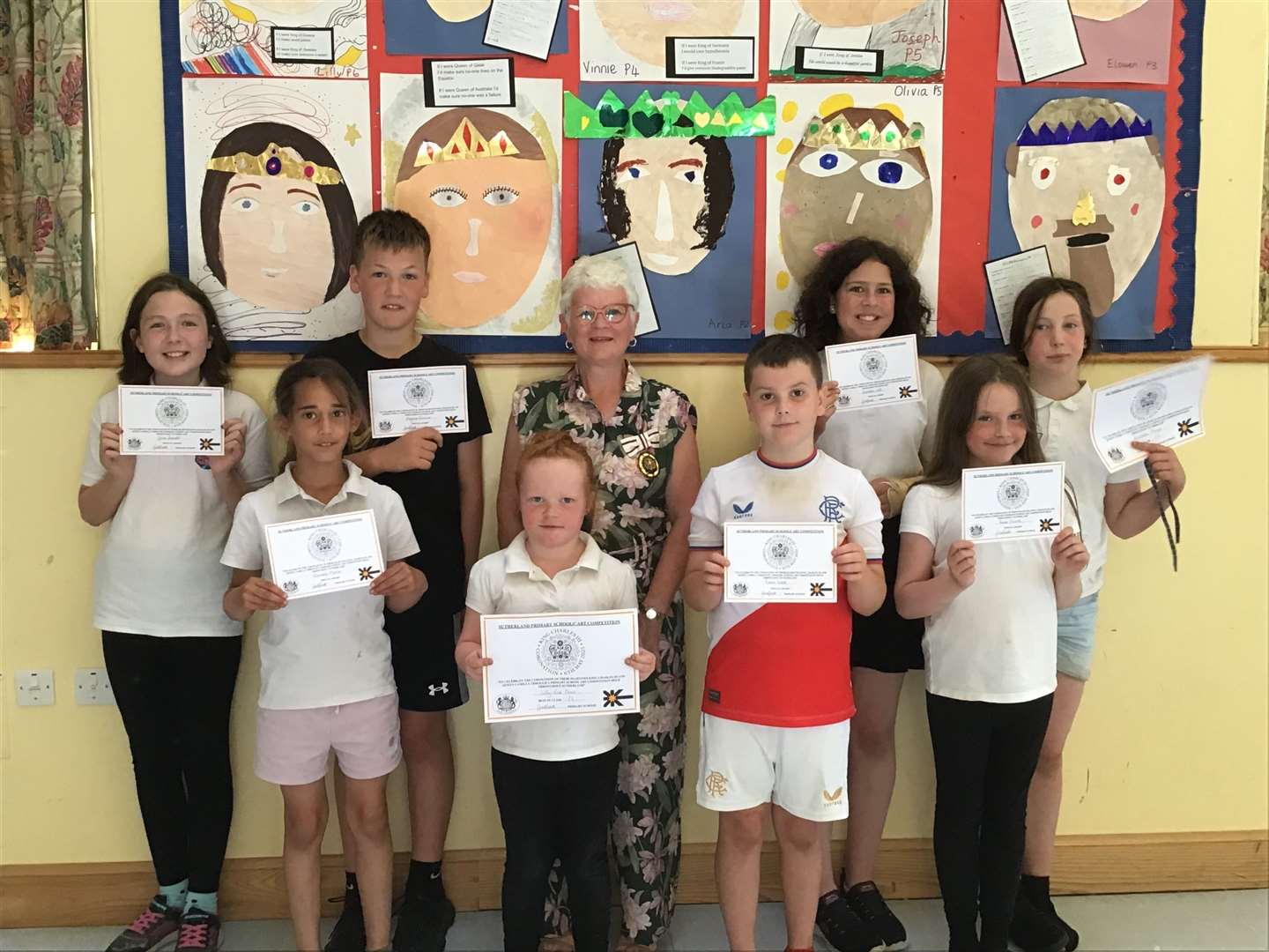 The pupils at Gledfield Primary School were given their certificates by Deputy Lieutenant Christine Mackay. The p1-3 class was won by Lily-Rose Shaw and the p4-7 class by Annabelle Macrae.