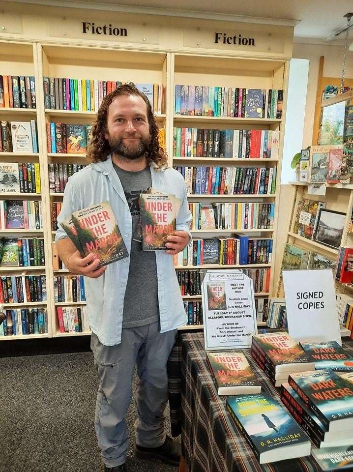 Gareth Halliday, who writes as G. R. Halliday, was on hand to sign books at Ullapool Bookshop. Picture: Ullapool Bookshop
