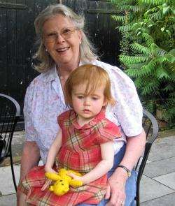 Carol Gilmour with her grand-daughter, Hermione Lee, aged two and a half.