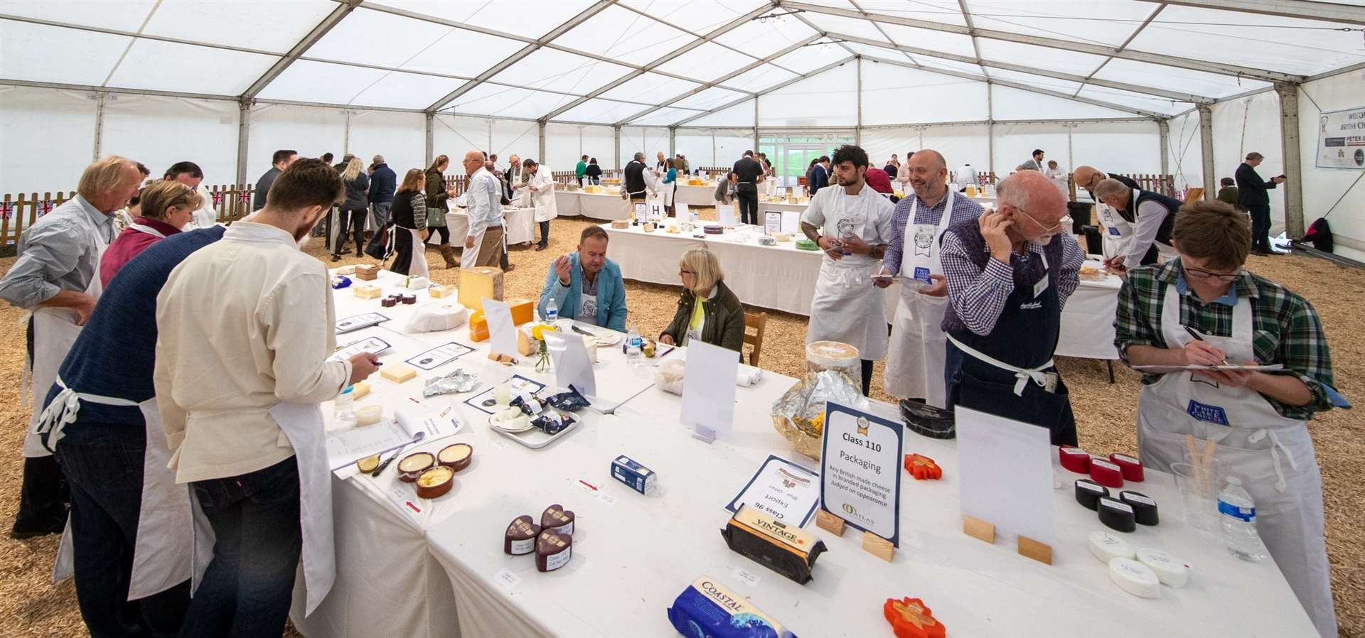 Hundreds of cheeses were judges on the same day as the event returned following the coronavirus crisis. Picture: Andrew Gorman /The Royal Bath & West Society