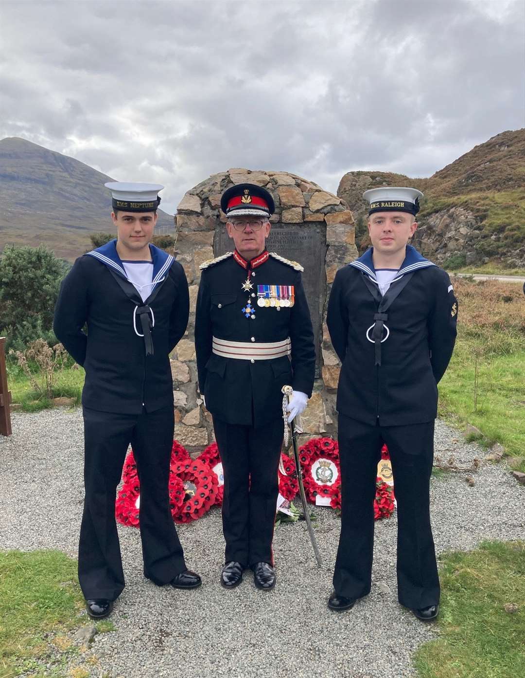 Trainee submariners (Able Seaman Tom Unsworth RN and Leading Hand Oliver Boot RN) attended the service.