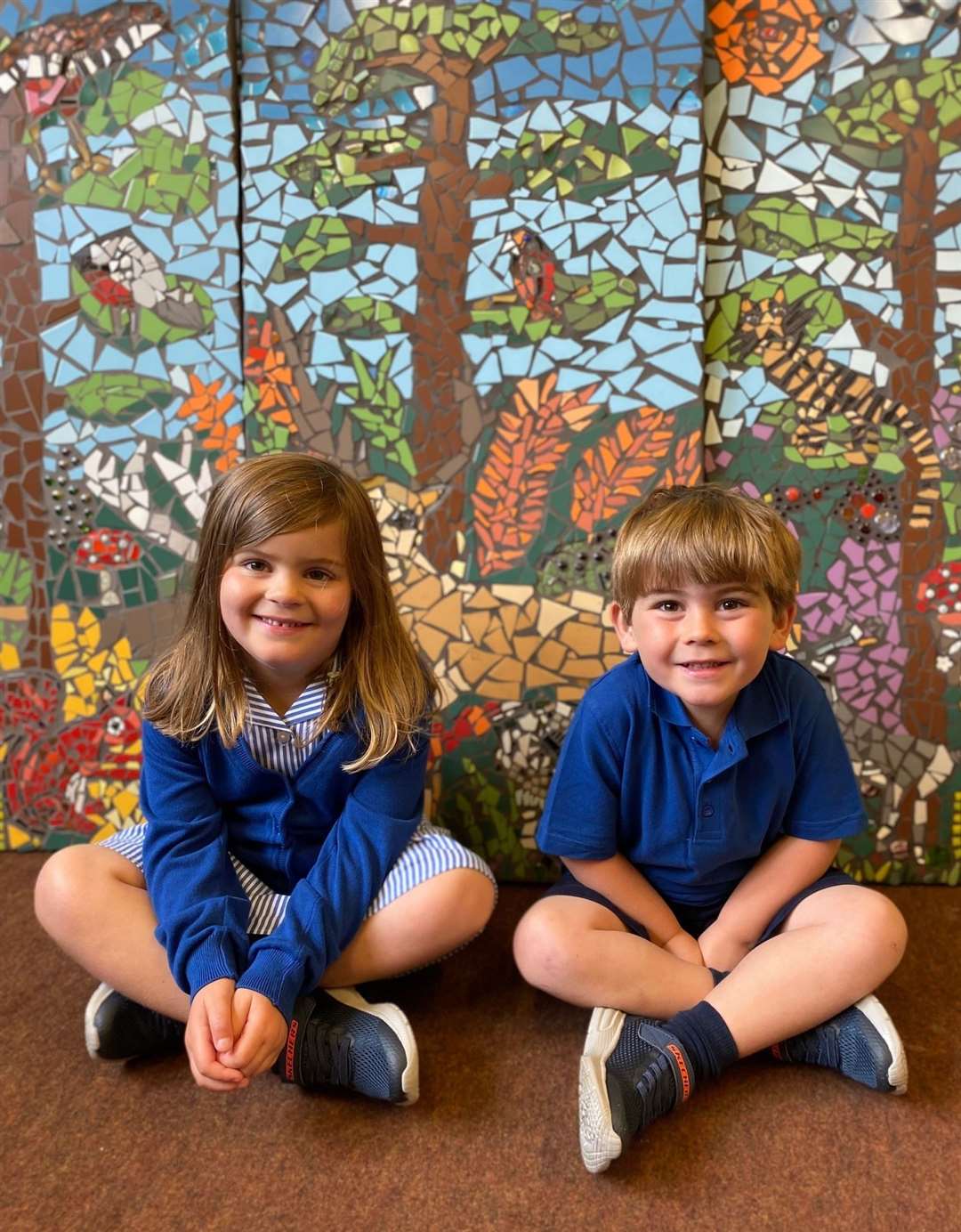 Twins Ross and Lottie Mackenzie are the new P1 intake at Rosehall Primary School.