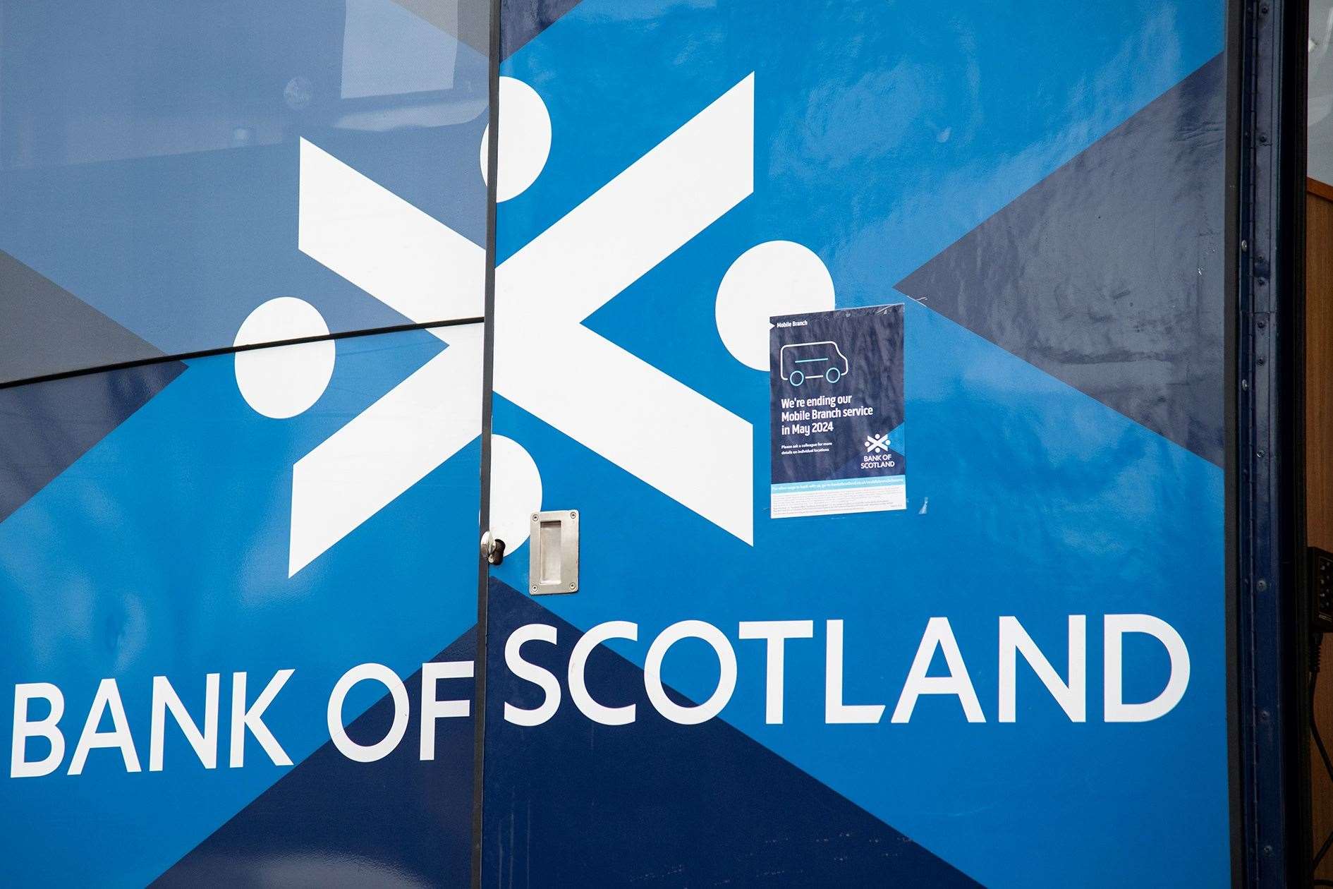The Bank of Scotland mobile banking branch will no longer visit East Sutherland after the end of May. Picture: Daniel Forsyth.