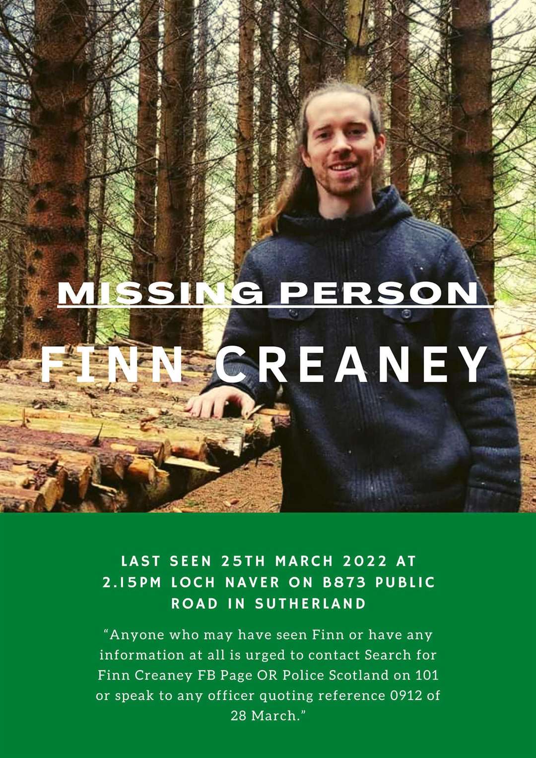 Efforts continue to trace Finn Creaney.