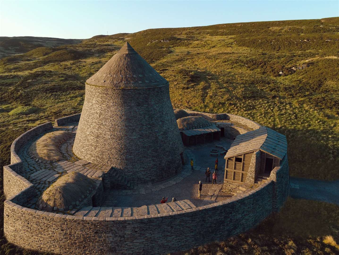 An artist's impression of how the finished broch could look in its location. Picture: Bob Marshall/Caithness Broch Project