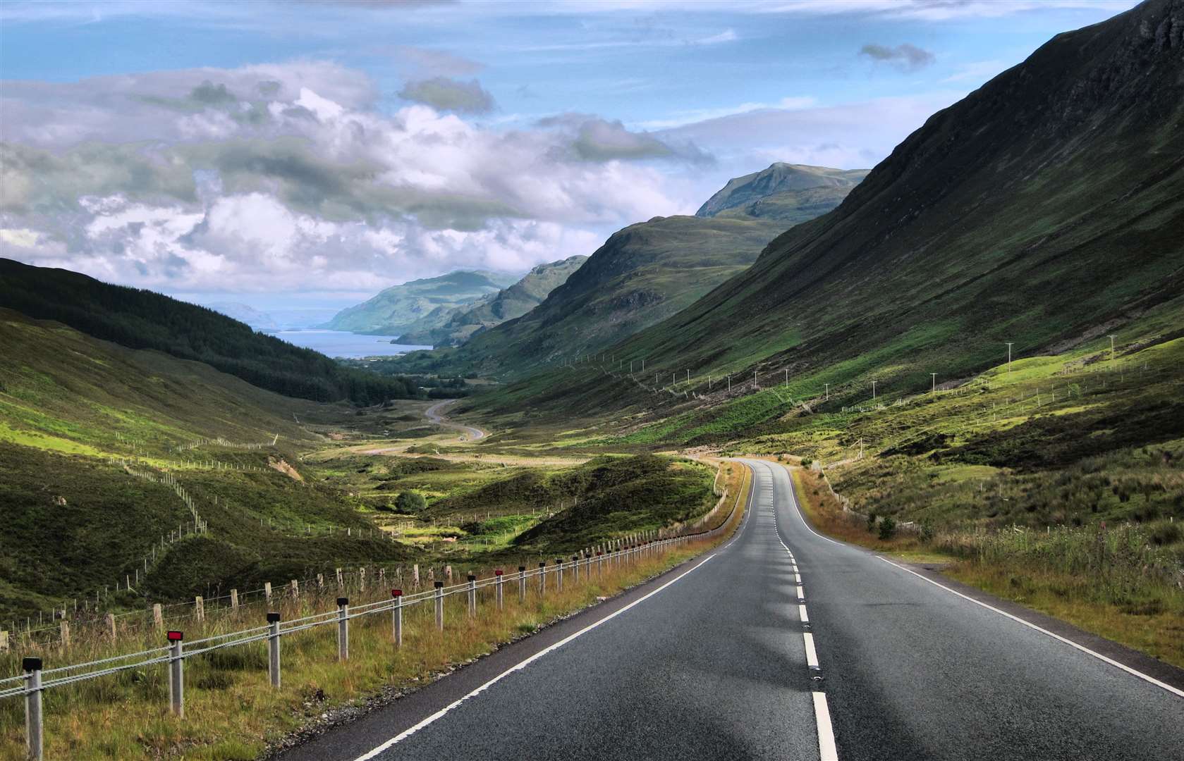The NC500 at Glen Docherty in Wester Ross.