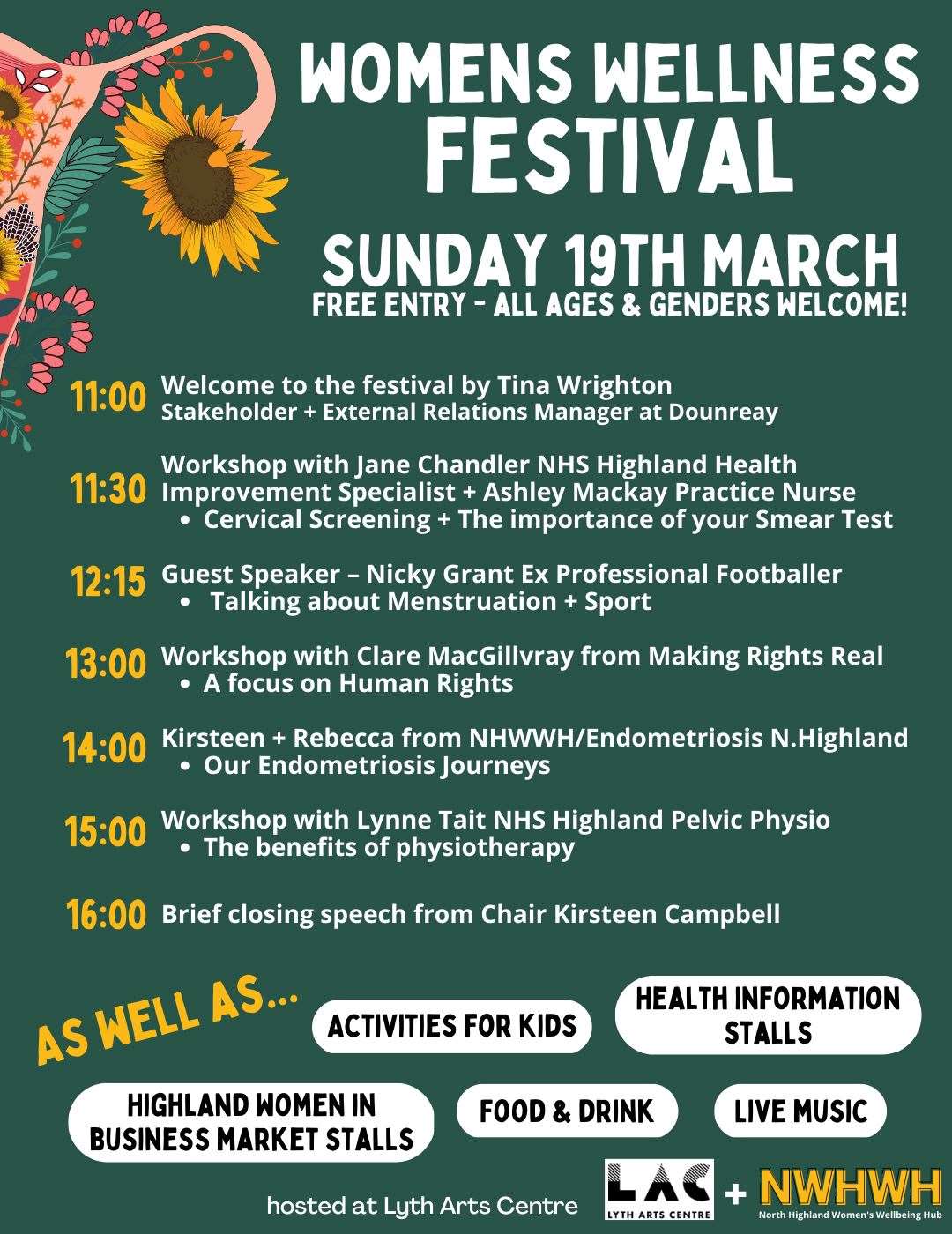 Women's Wellness Festival – Sunday events.
