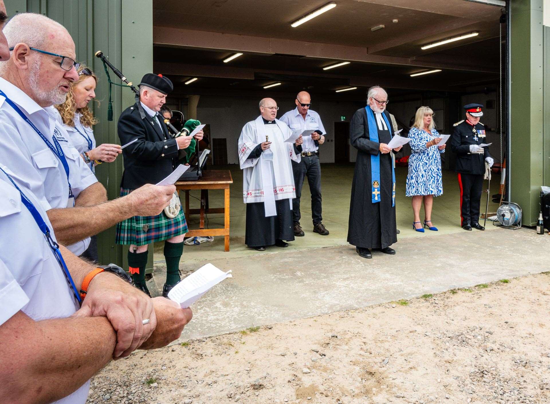The programme for the ceremony had a religious element with prayers and a hymn as well as a blessing for the boat and crew. Picture: Andy Kirby