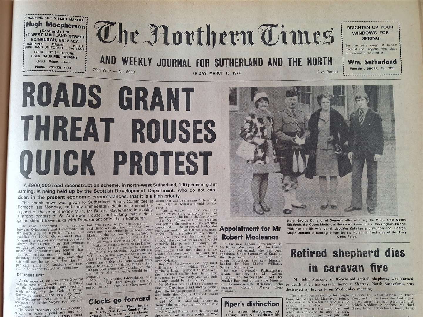 The edition of March 15, 1974.