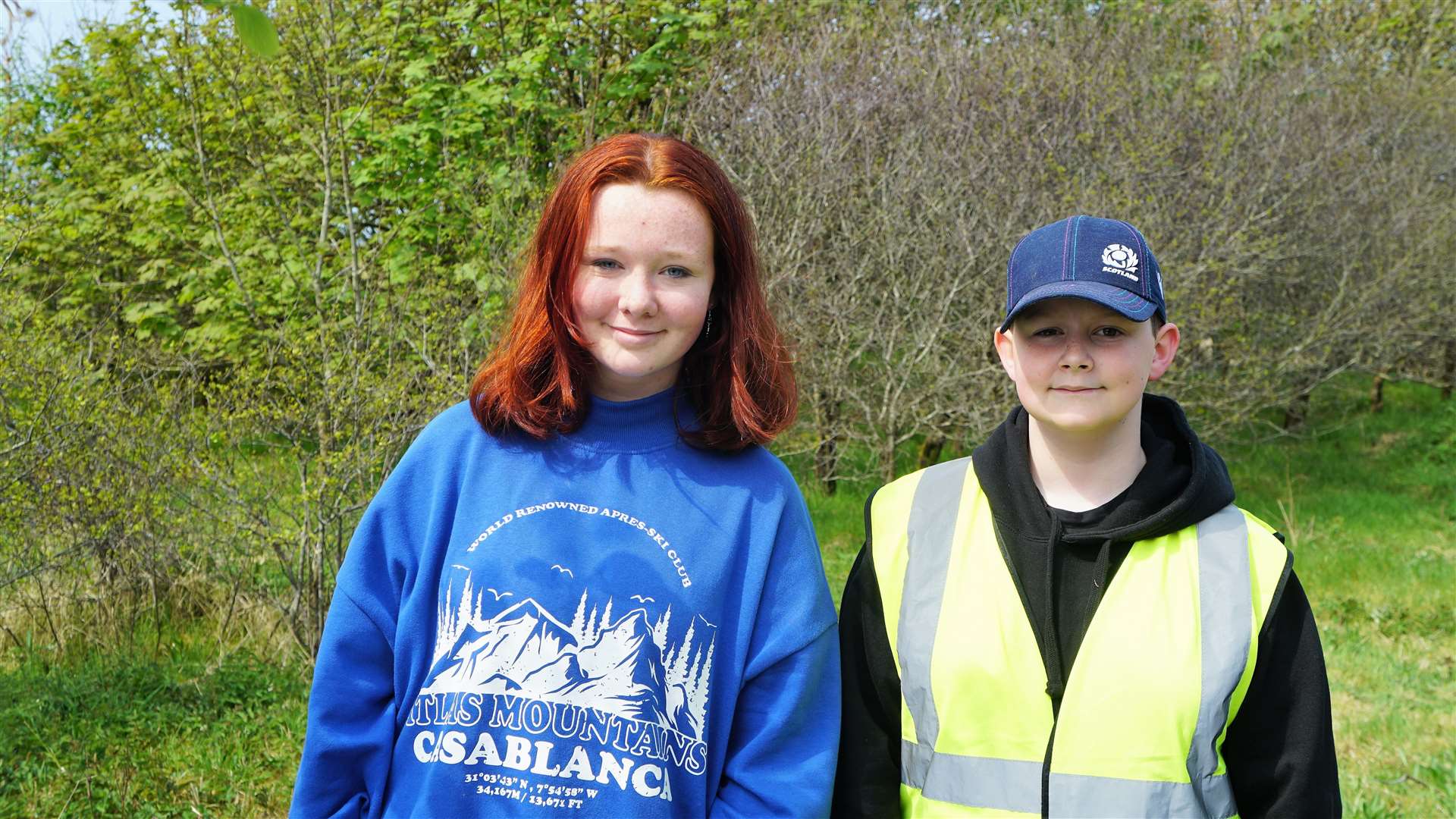 Miriam Hulse and Aidan Ferrier volunteer at Dunnet Community Forest on Sundays and were helping at the event by handing out leaflets and giving advice. Picture: DGS
