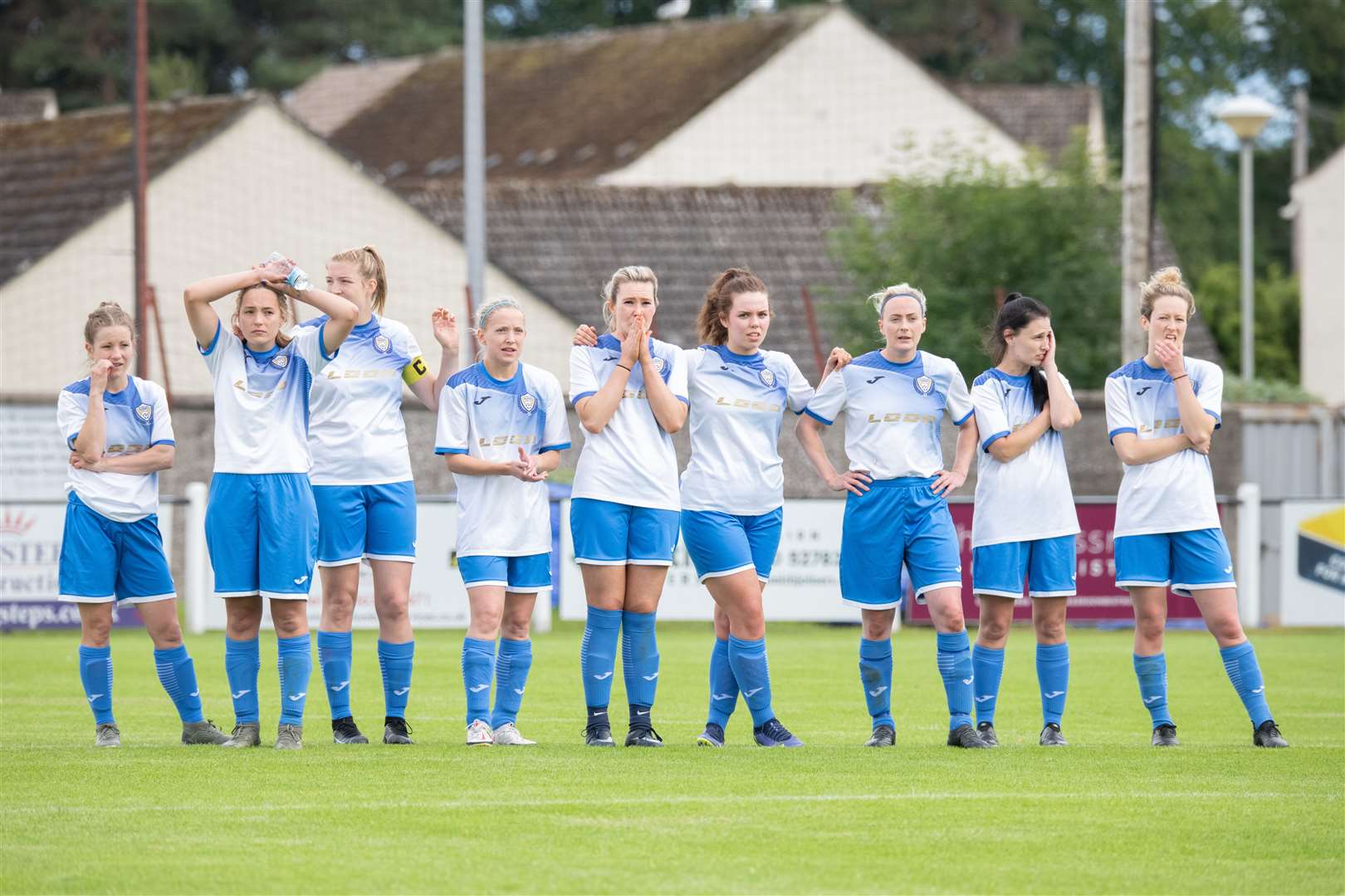 Disappointment for the Sutherland Women in the penalty shoot-out.