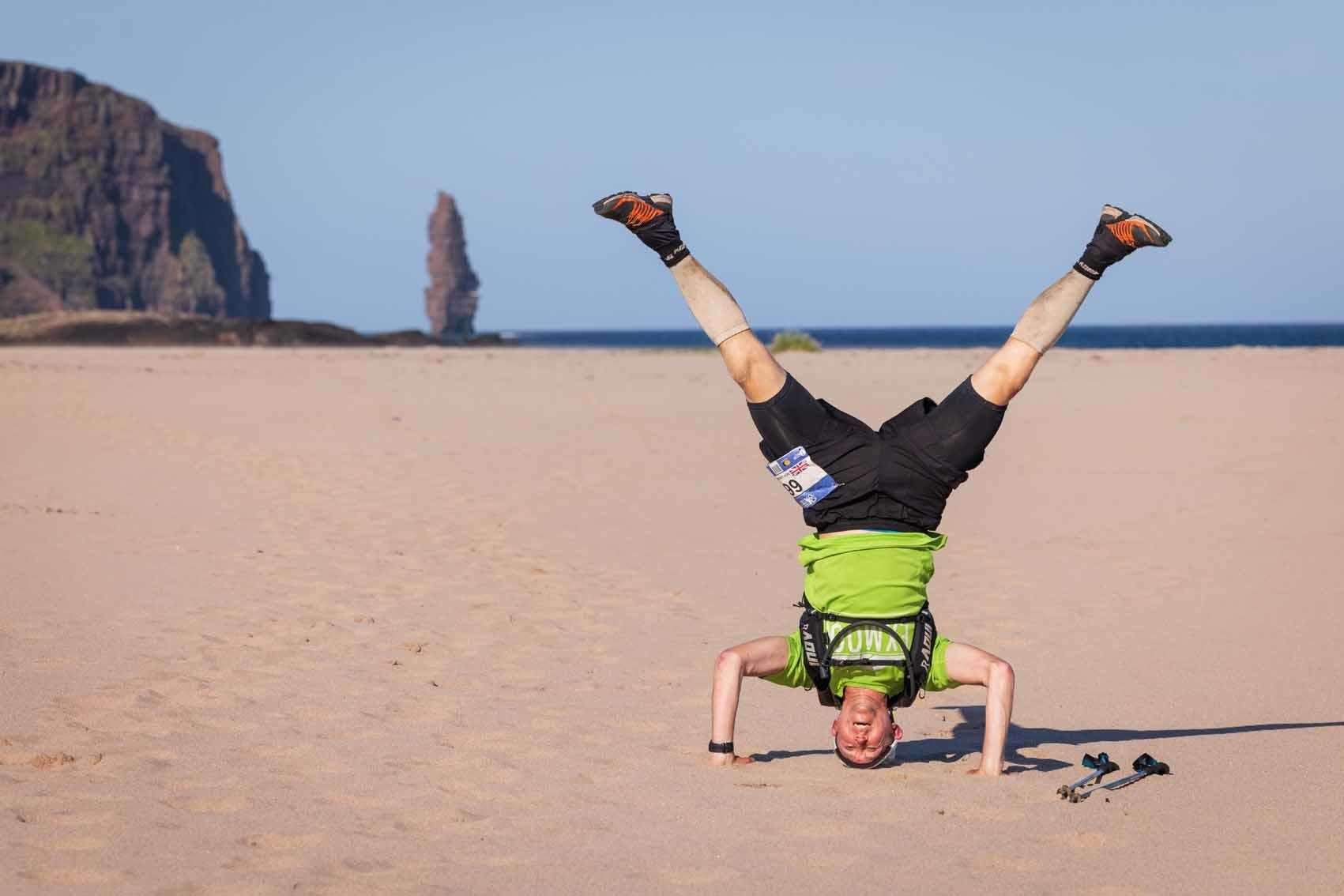 Participant Iain Loader enjoys the space at Sandwood Bay last year. Picture: Cape Wrath Ultra/ No Limits Photography