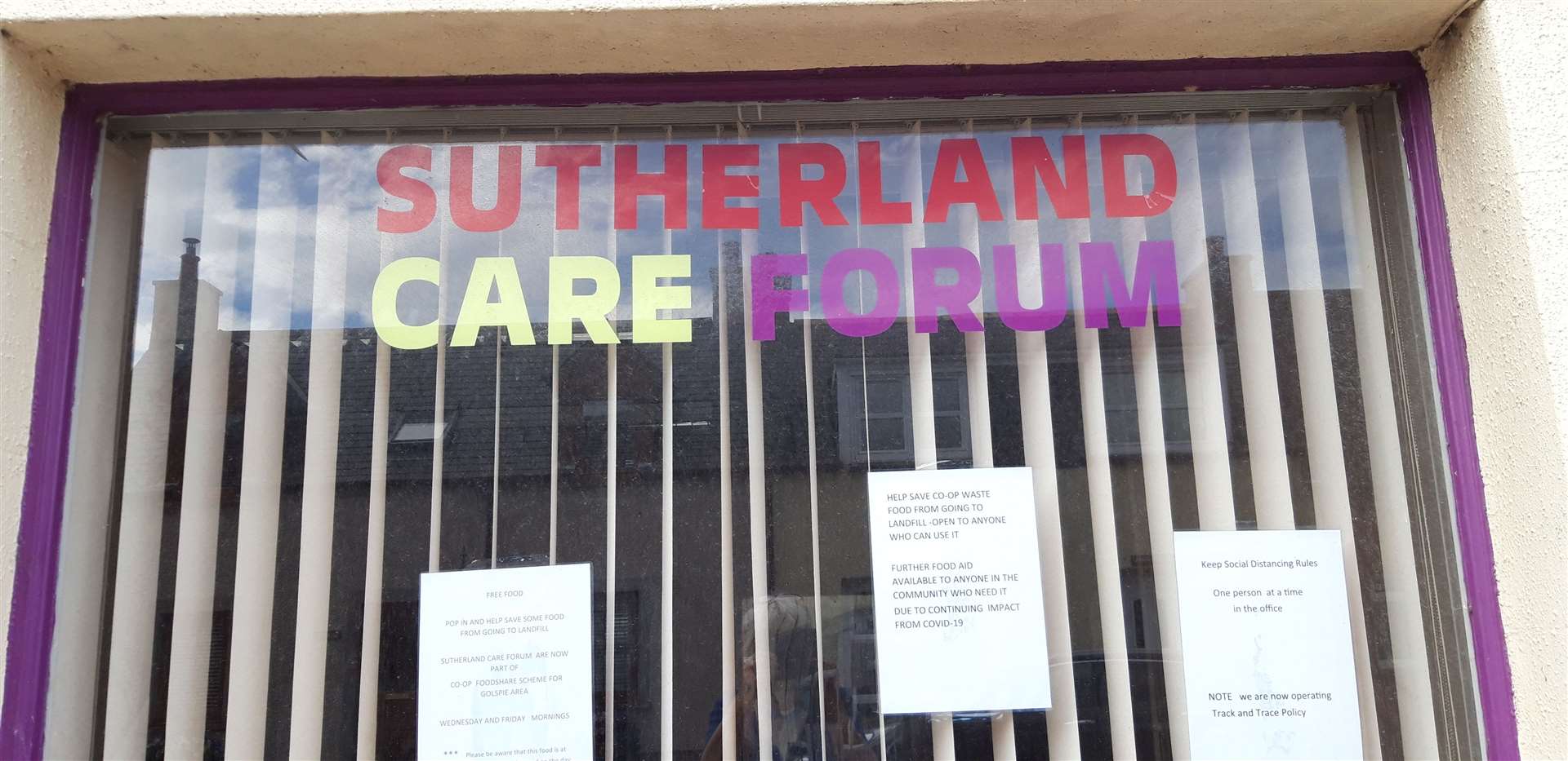 The Sutherland Care Forum office is located on Golspie's Main Street.