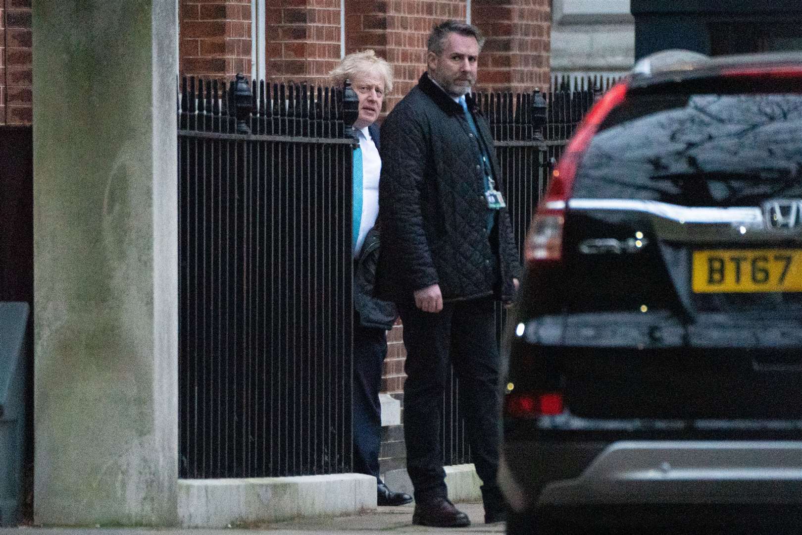 Prime Minister Boris Johnson left No 10 on Thursday morning with no sign of Sue Gray’s report arriving (Stefan Rousseau/PA)