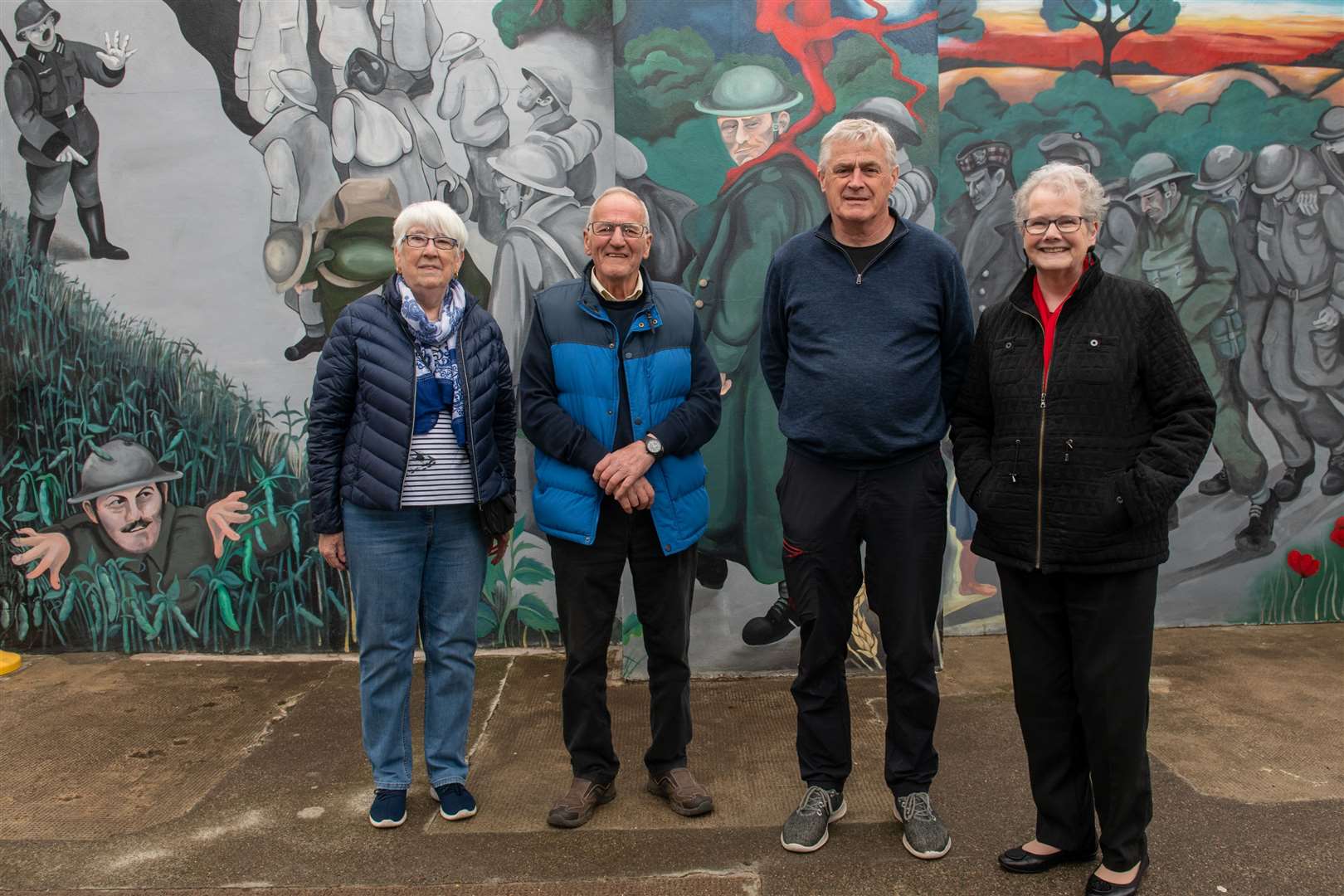 Anne Crawford, Jim Campbell, Sonny Rhind and Noreen Kelman of Invergordon Off the Wall.  Photo: Callum Mackay