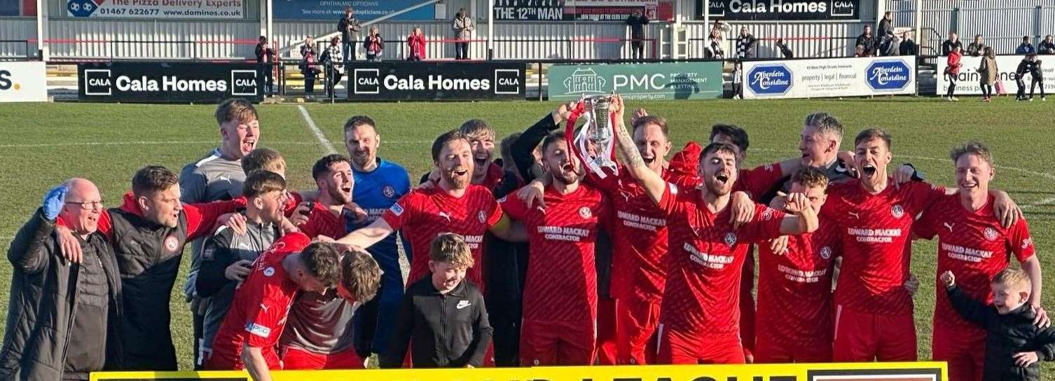 Brora Rangers win the Highland League Cup.