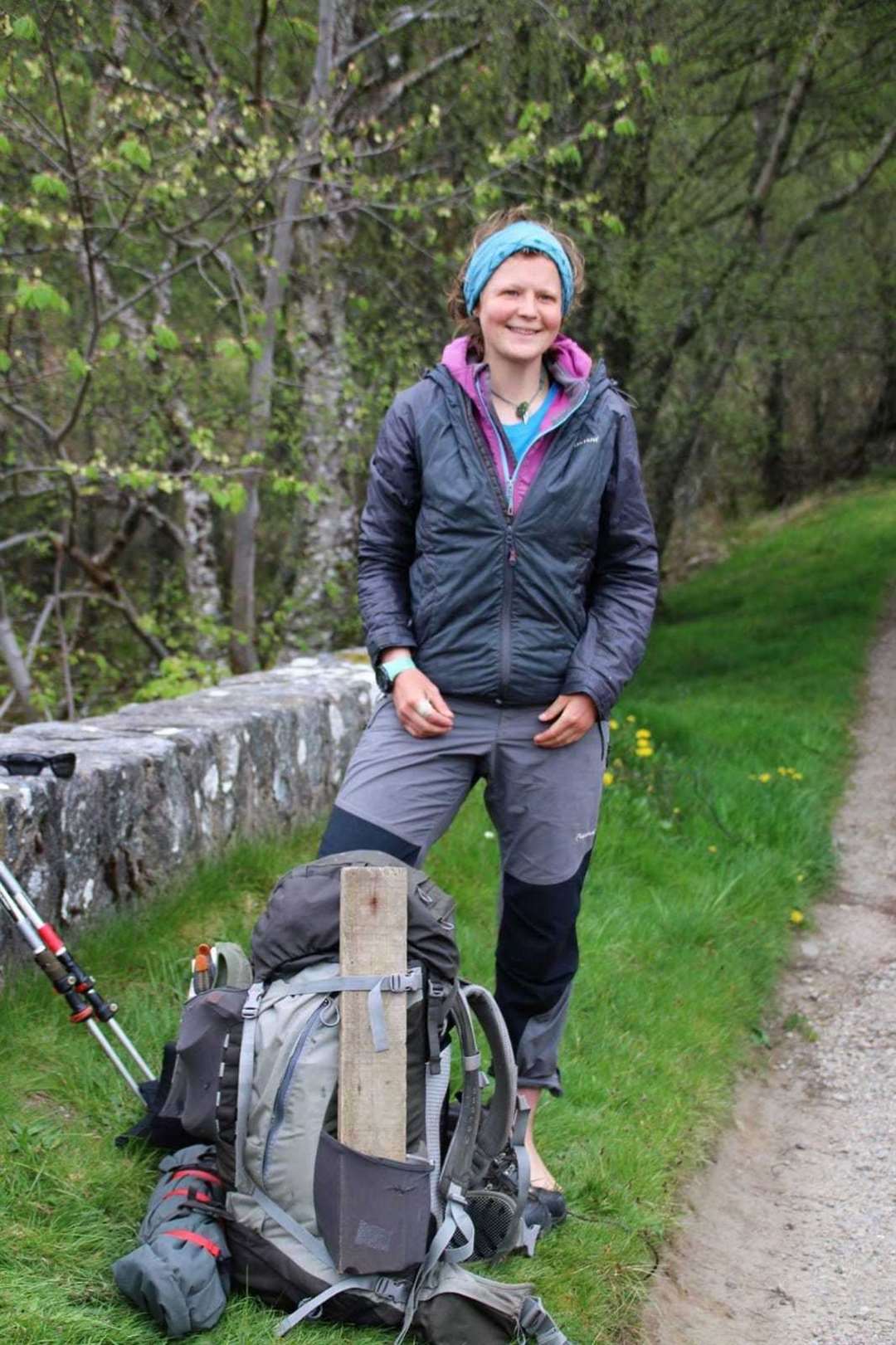 Adventurer Lynn Munro pictured on a solo hike last year from Knoydart to Cape Wrath.