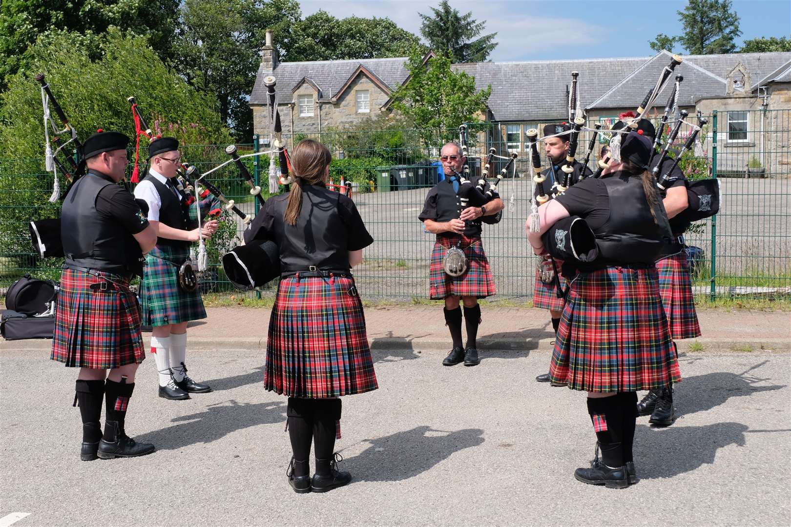Pipers gave a rousing performance.