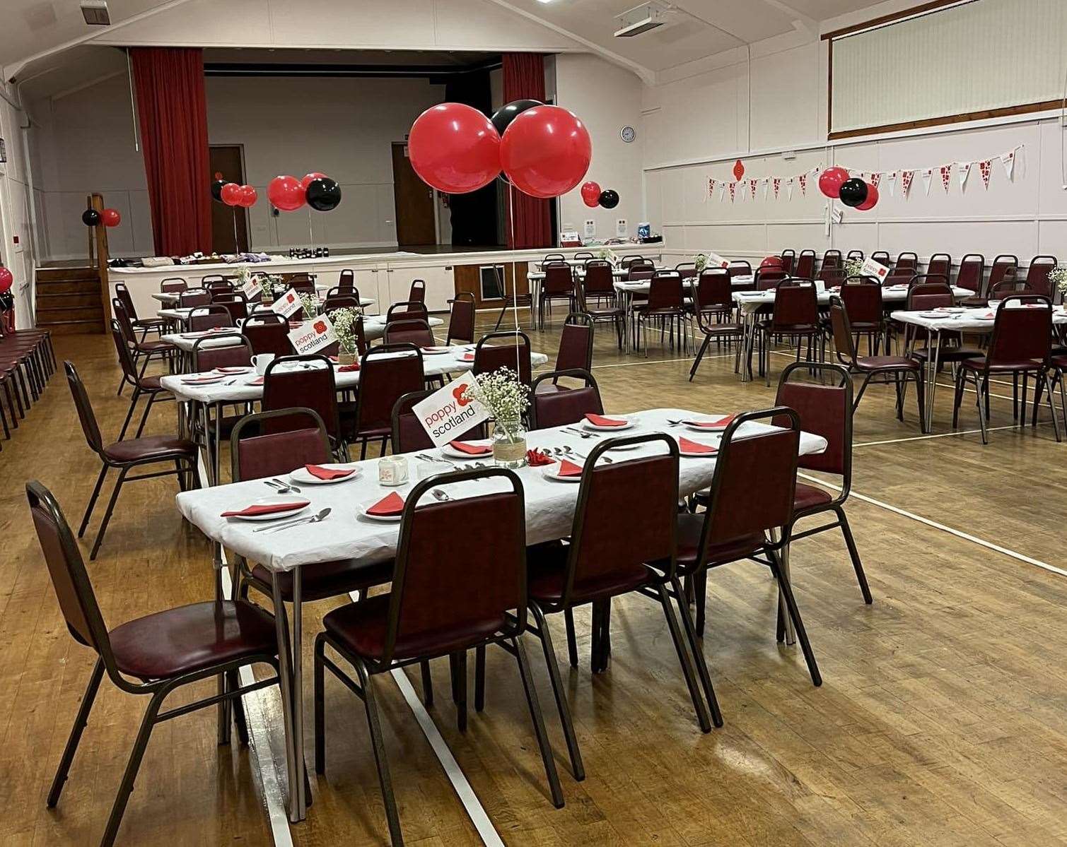 Ardgay Hall ready for the soup and sweet on November 4.