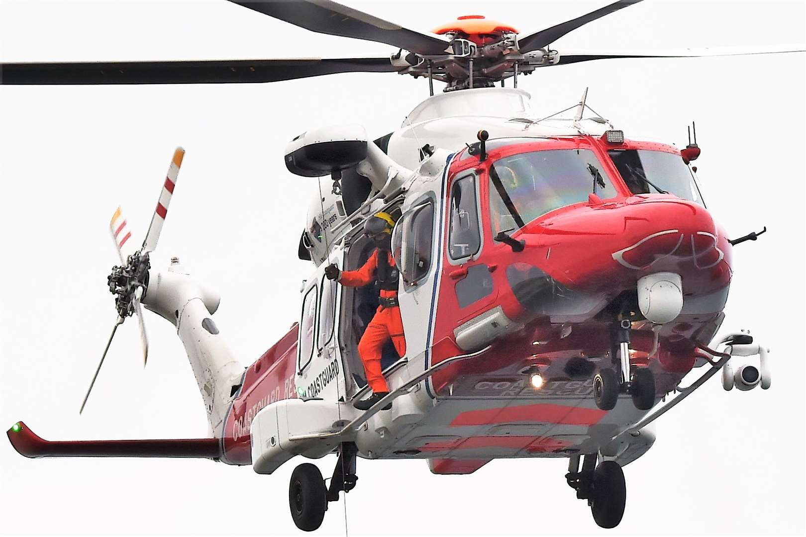 HM Coastguard search and rescue helicopter.