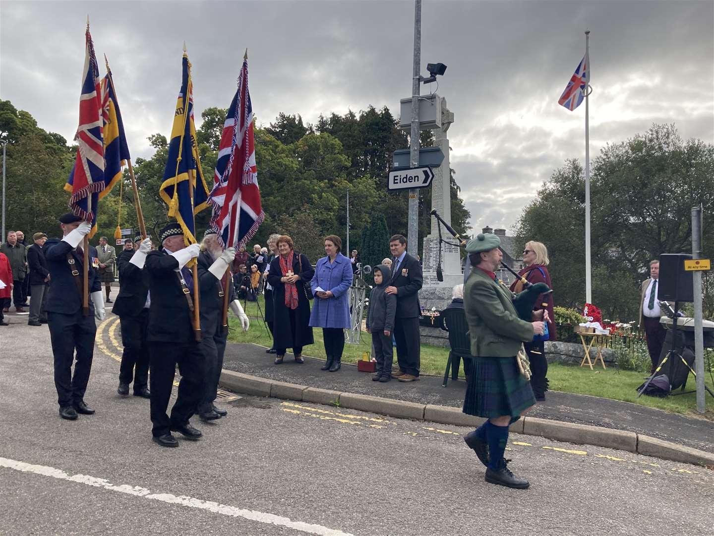 Around 80 people attended the commemoration at Rogart on Saturday, including relatives of the those whose names are inscribed on the war memorial.