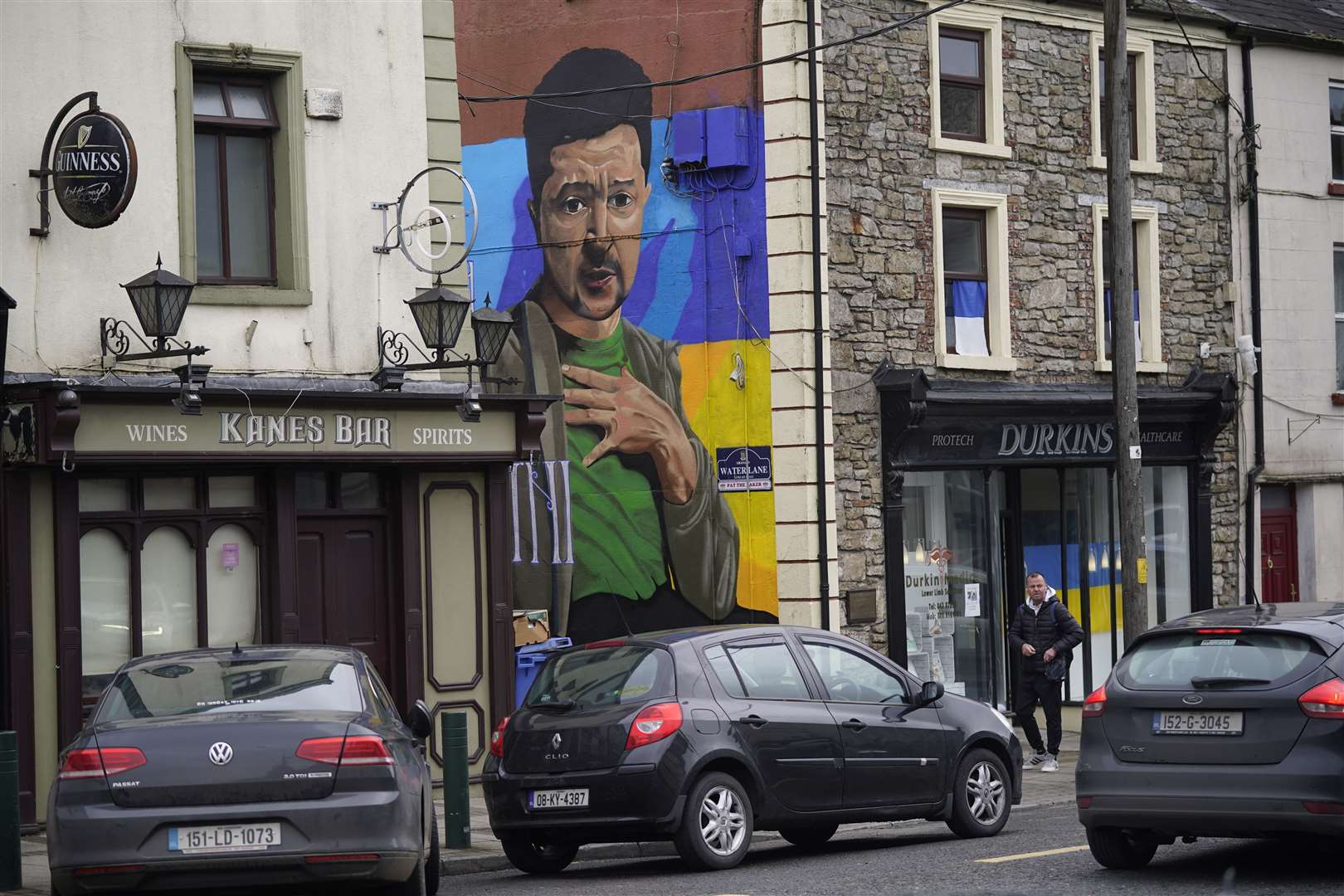 A mural of Ukrainian president Volodymyr Zelensky in County Longford, Ireland (Niall Carson/PA)