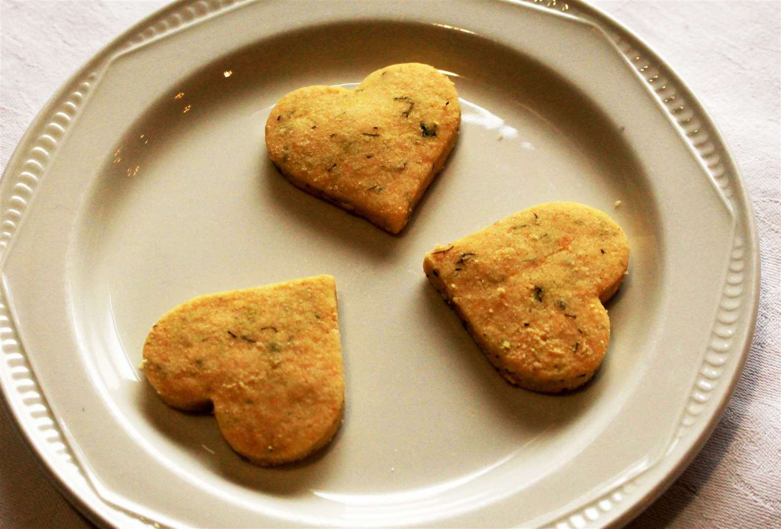 One of the bakers hoped the judges would love these heart-shaped savoury shortbreads.