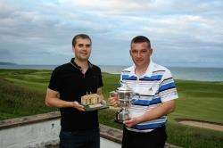 The James Braid Open winning duo: Brora’s Robert MacDonald (left) and Dougie Thorburn, Tain.