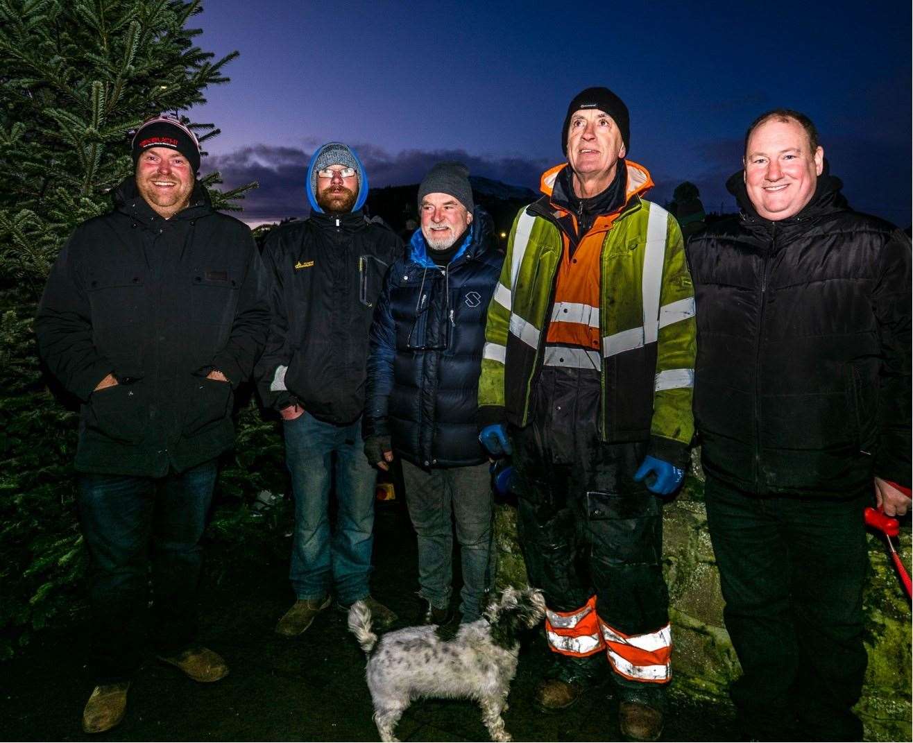 Some of the lights team, Dean Ross, John MacDonald, Martin Ross, Willie Mackintosh and Brian Bonner. Picture: Alan Butcher