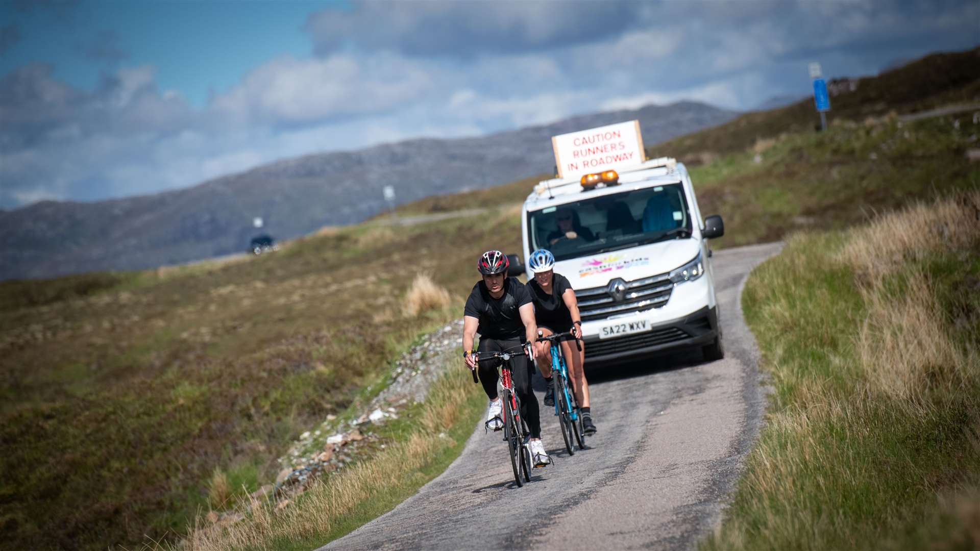 Steven Mackay during the fifth day of his NC500 challenge for MFR Cash for Kids.