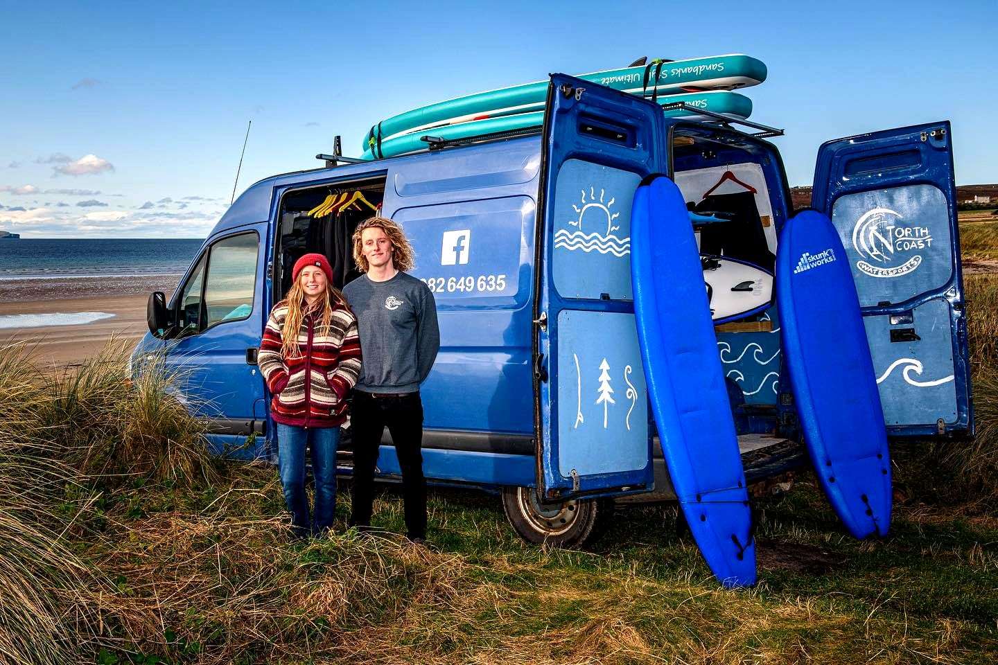 Iona McLachlan and Finn MacDonald set up North Coast Watersports in 2019.