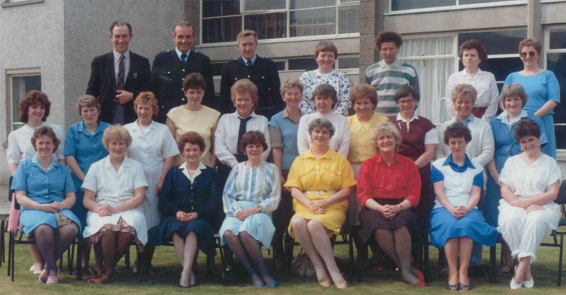 George MacBeath and other staff members at Brora High School.