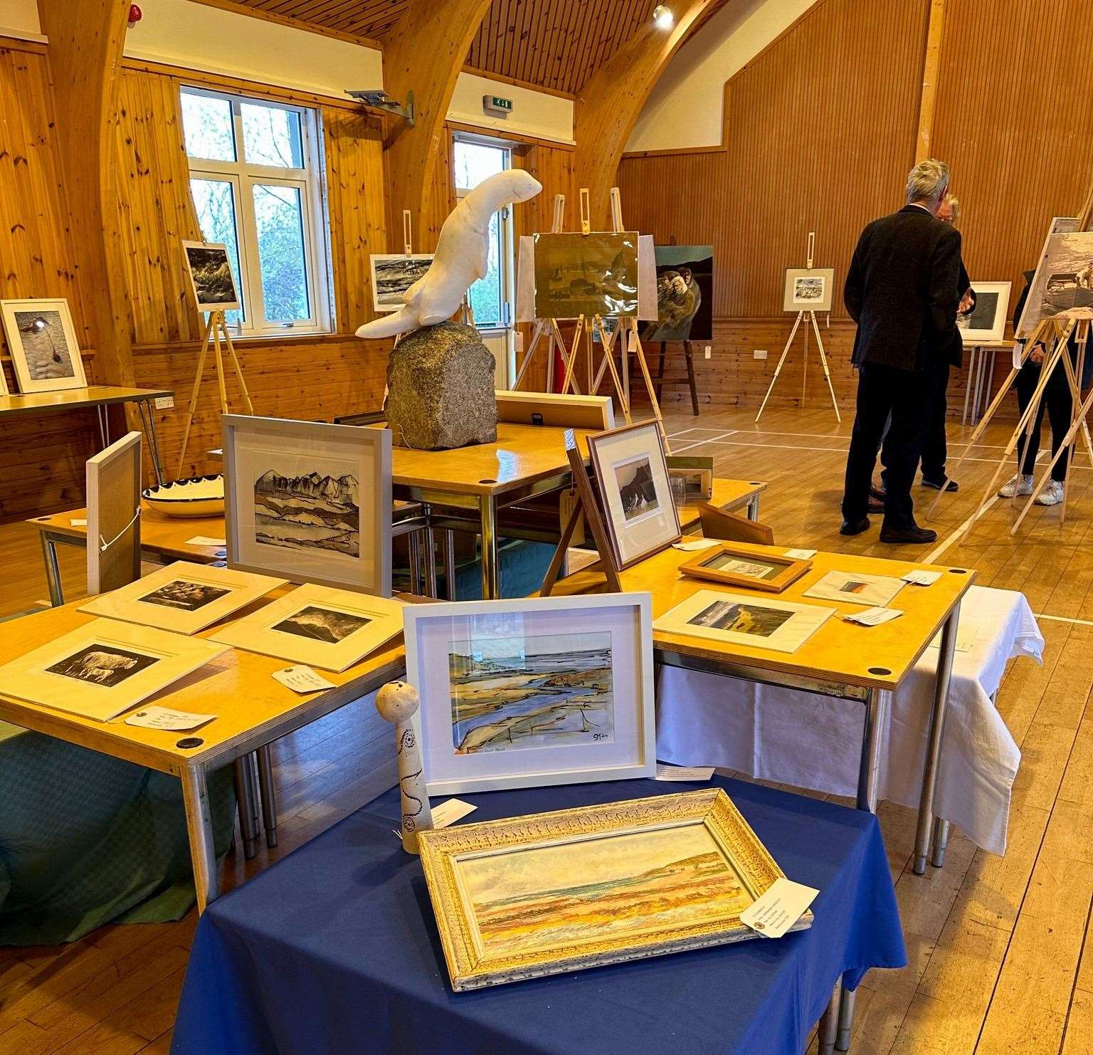 The Coigach Heritage art auction at Coigach Community Hall, to raise funds for the Lorg na Cògich project. Picture: Coigach Heritage.