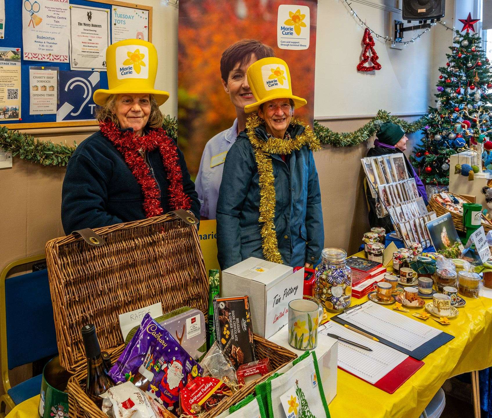 Jill Barnes and Heather Murray on the Marie Curie stall. Picture: Andy Kirby