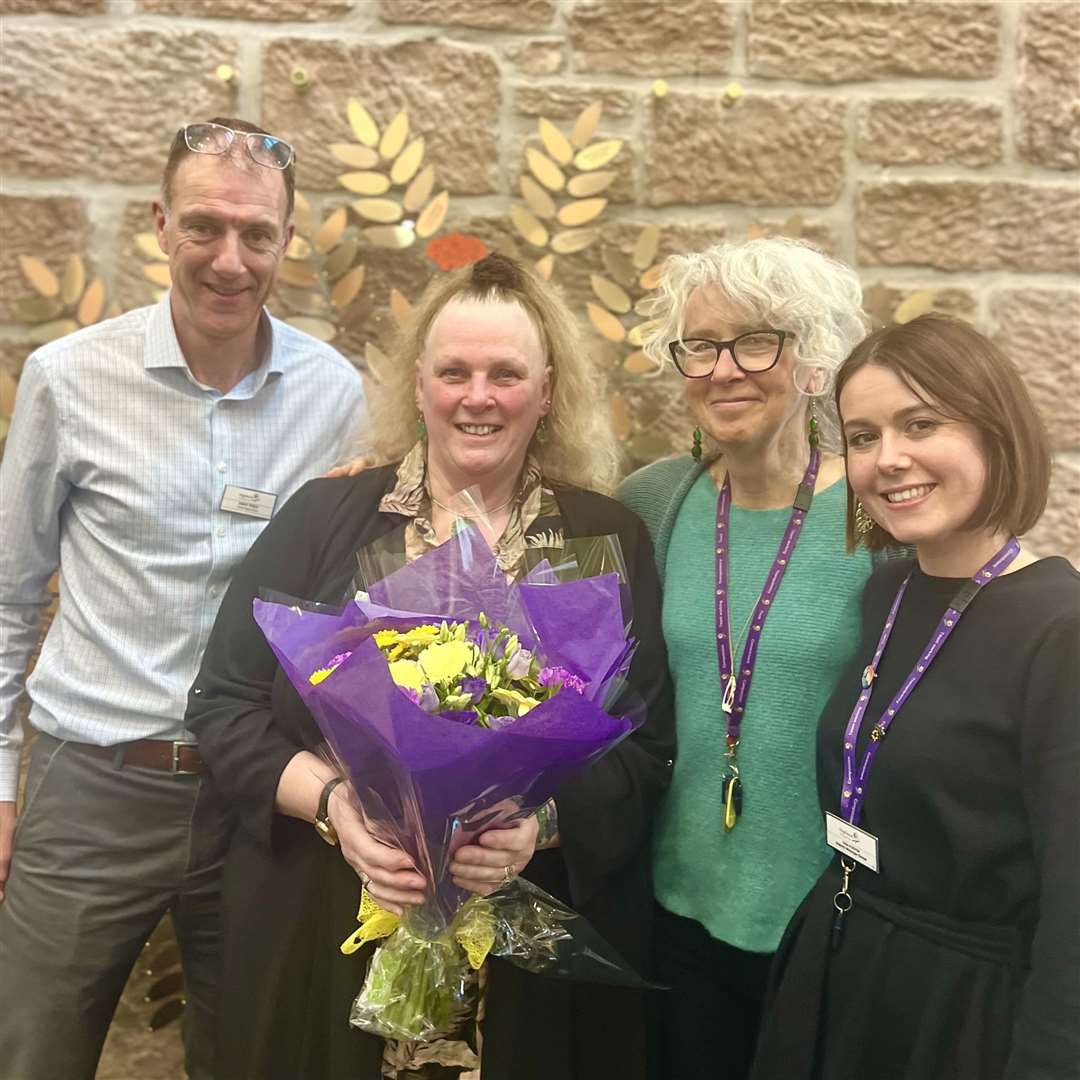 Susan Gibson was also thanked by fellow Highland Hospice staff.