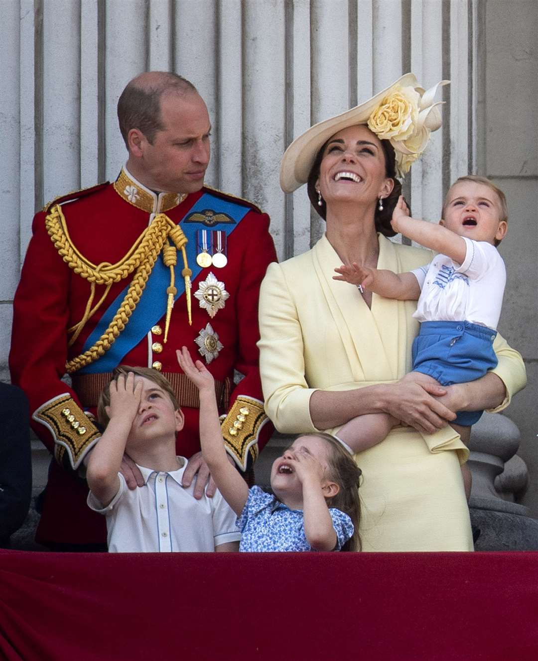 The Duke and Duchess of Cambridge with their children (Victoria Jones/PA)