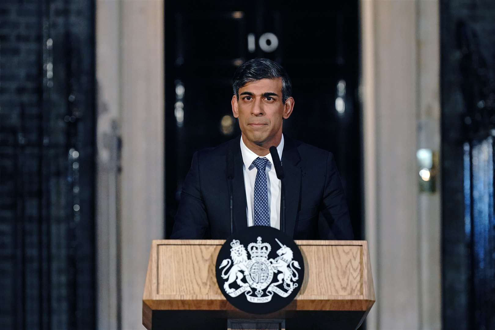 Prime Minister Rishi Sunak giving a press conference in Downing Street, London (Aaron Chown/PA)