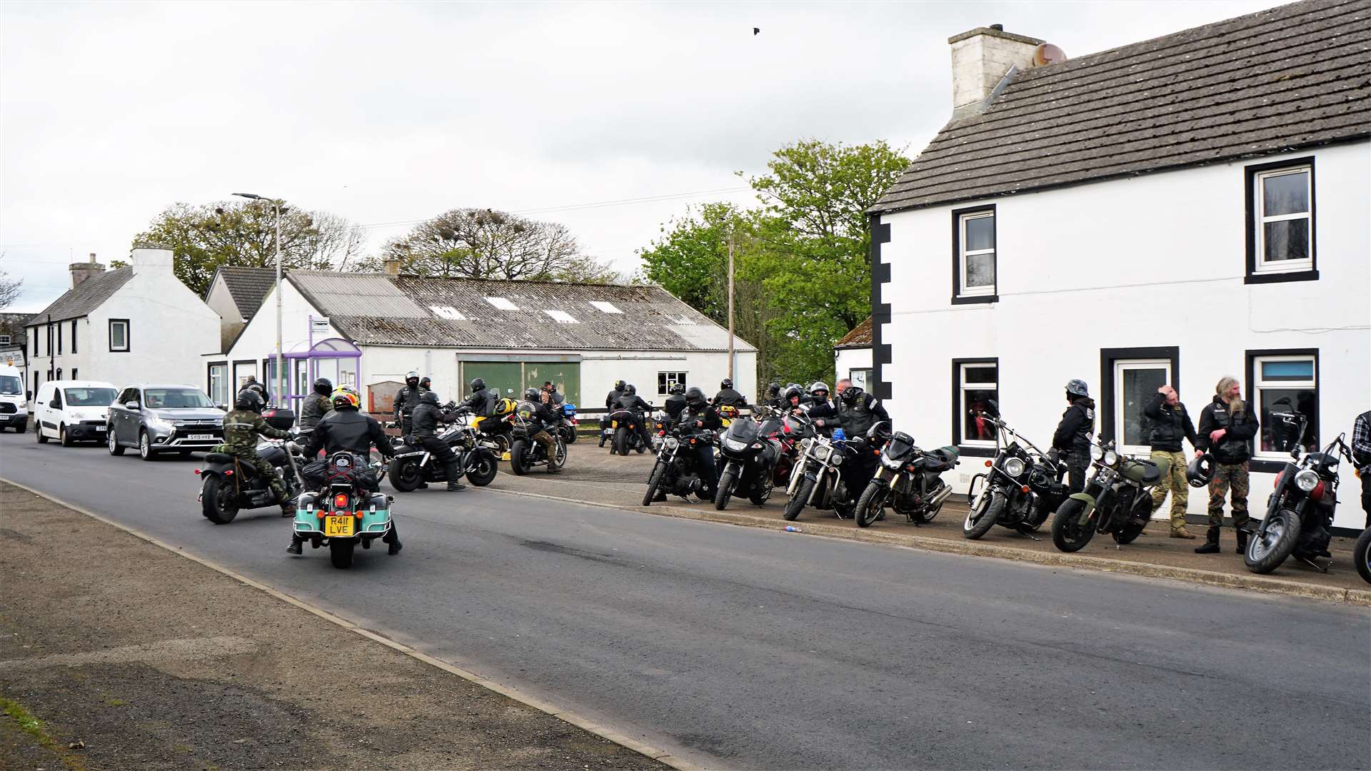 The Blue Angels Motorcycle Club members on their annual run through Scotland. Picture: DGS