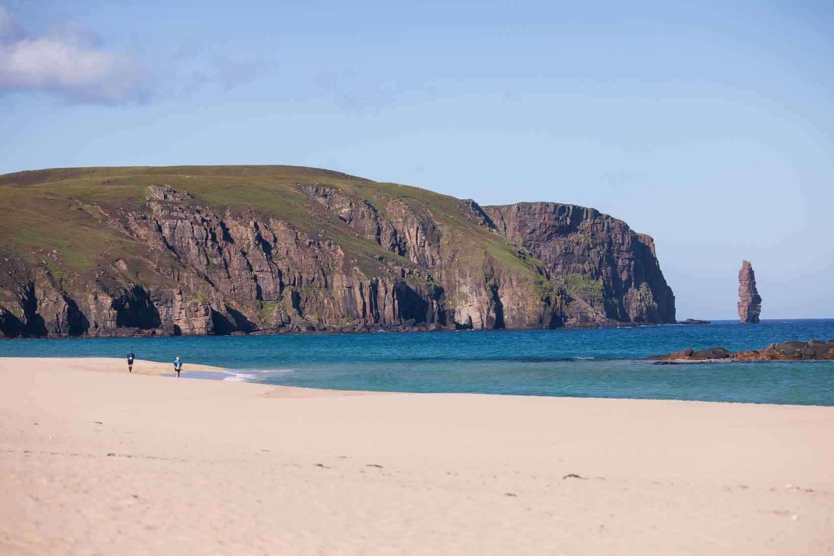 Runners head across Sandwood Bay during last year's Cape Wrath Ultra. Picture: Cape Wrath Ultra/ No Limits Photography