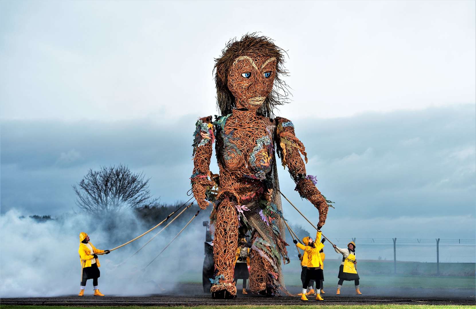 Vision Mechanics 10-metre tall mythical goddess of the sea, Storm, will walk through Wick harbour on Monday, October 11. Picture: Neil Hanna Photography