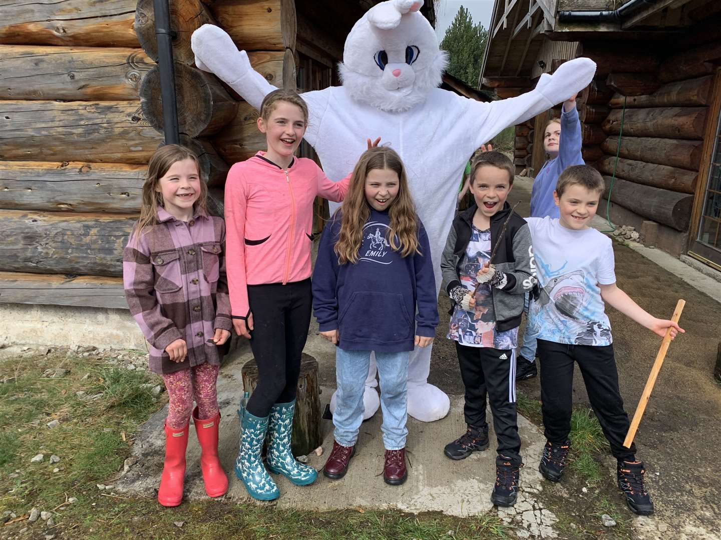 A highlight of the day was a visit from the Easter bunny who was greeted with delight by youngsters at the Borgie Forest event.