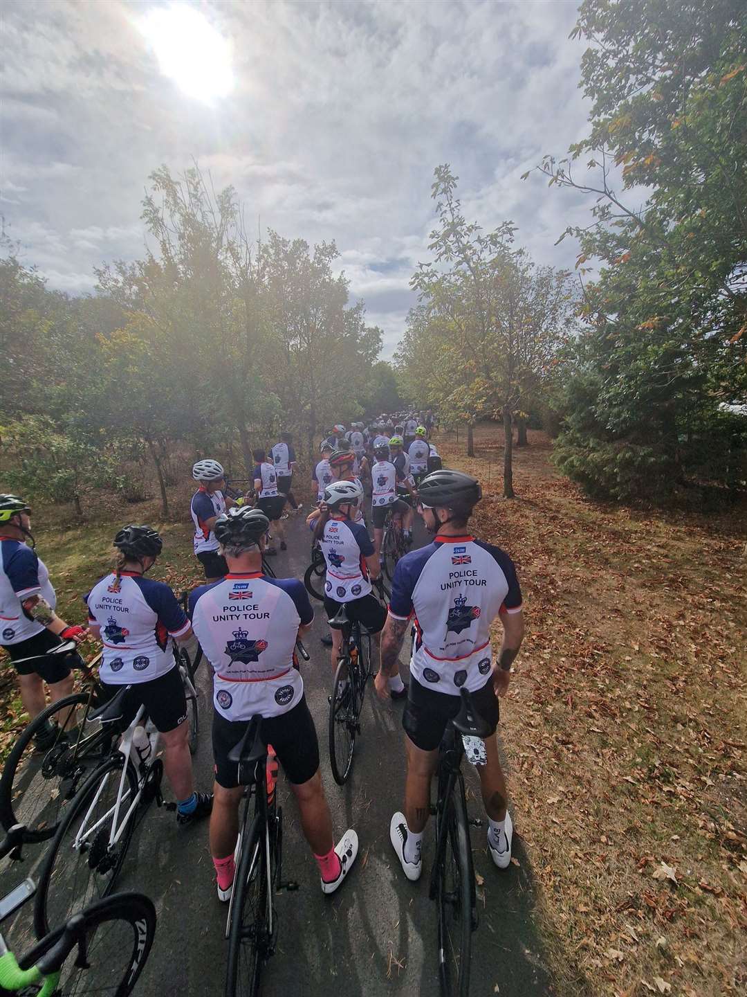 Cyclists take part in the Police Unity Tour (Festus Akinbusoye/PA)