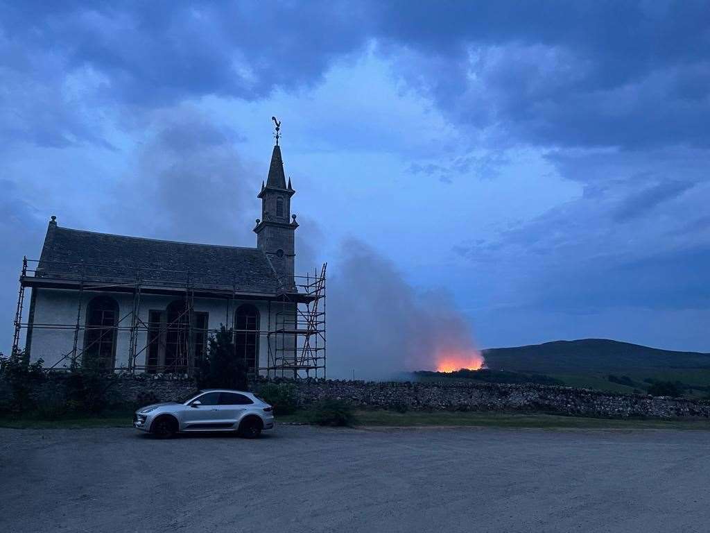 Daviot was also hit by wildfire. Picture: Councillor Duncan Macpherson