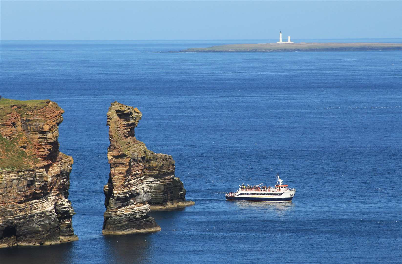 The Pentland Venture at Duncansby Head on a wildlife cruise. Picture: Alan Hendry
