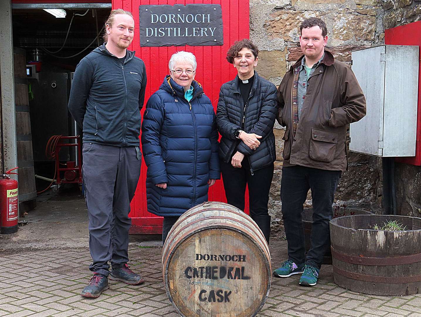 On Monday, the Moderator attended Dornoch Distillery to witness the setting aside of a cask of whisky, to be named Cathedral Spirit.