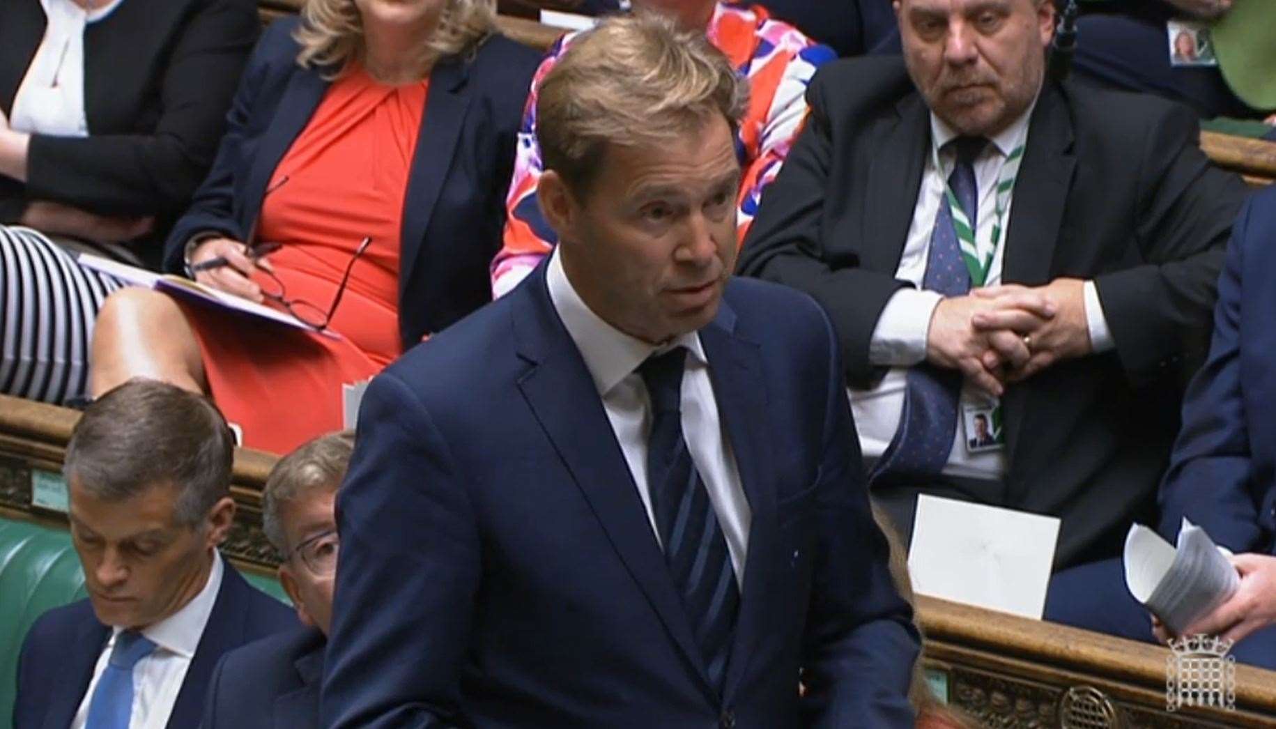 Tobias Ellwood has warned that the Tories face defeat at the next general election (House of Commons/PA)
