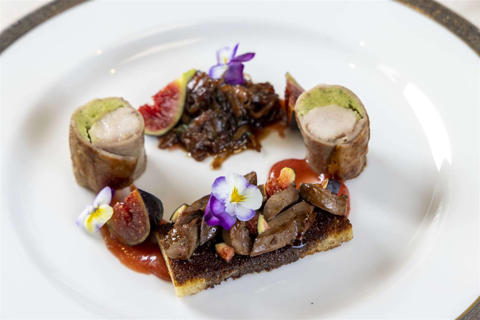 Eddie used rabbit, fig and brioche in his winning dish. Picture: Robert Perry