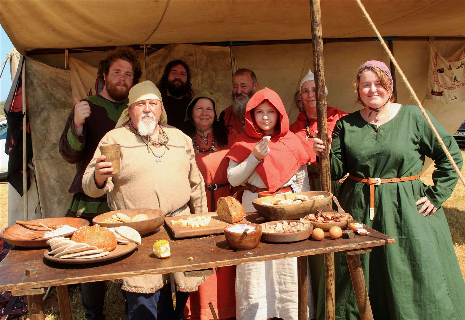 Some of the Glasgow Vikings at their encampment during the Latheron Show. Picture: Alan Hendry