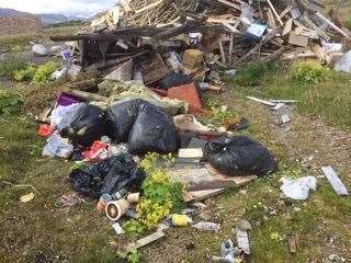 Rubbish left behind in Durness